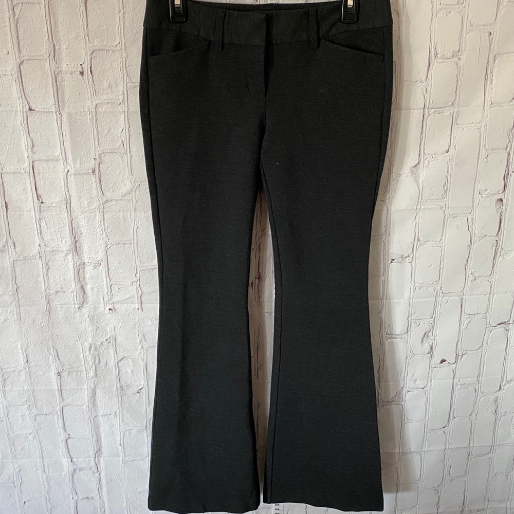 EXPRESS DESIGN STUDIO Pant Gray tweed Textured Flared leg Size 6